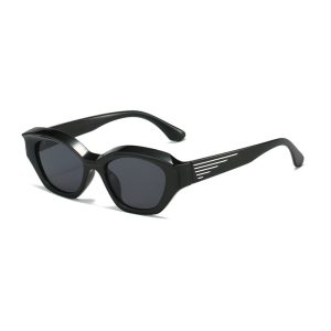 Cat Eye Hot Stamping Gold Sunglasses